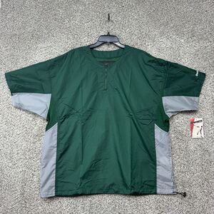 Worth Wind Shirt Men's Large Green 1/4 Zip Lightweight Vented Baseball Nylon New